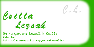 csilla lezsak business card